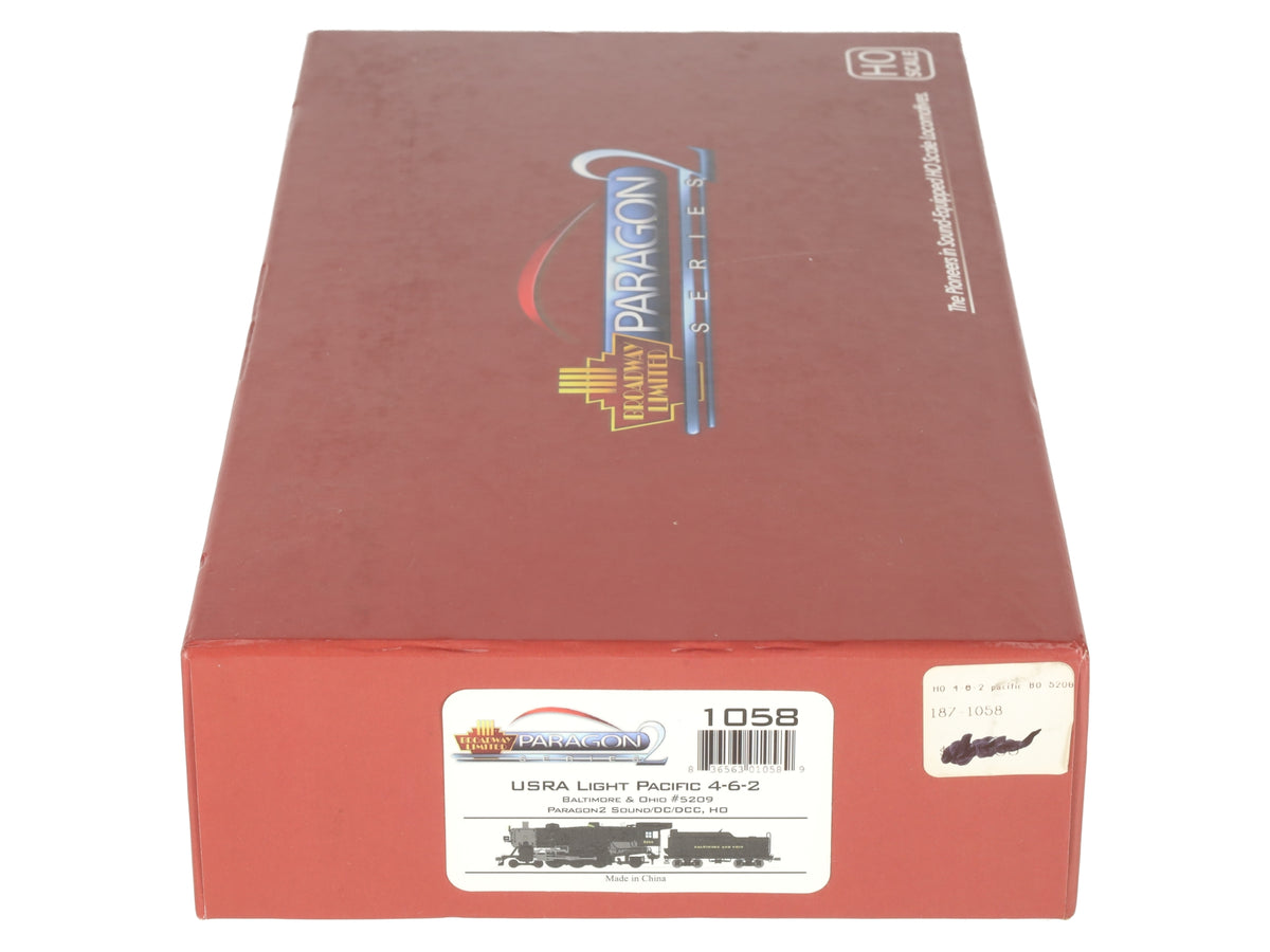 Broadway Limited 1058 HO Baltimore & Ohio 4-6-2 Steam Locomotive w/ DCC #5209 EX/Box