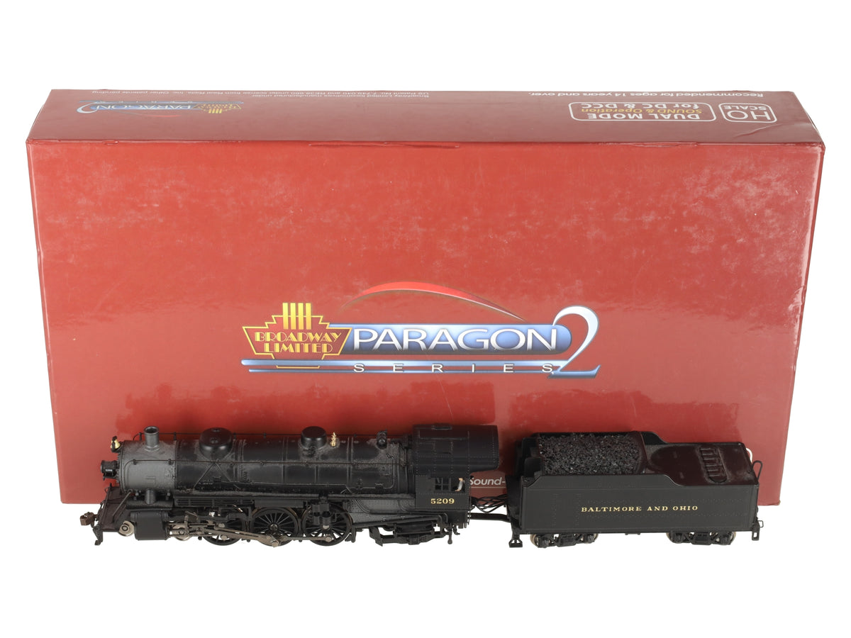 Broadway Limited 1058 HO Baltimore & Ohio 4-6-2 Steam Locomotive w/ DCC #5209 EX/Box