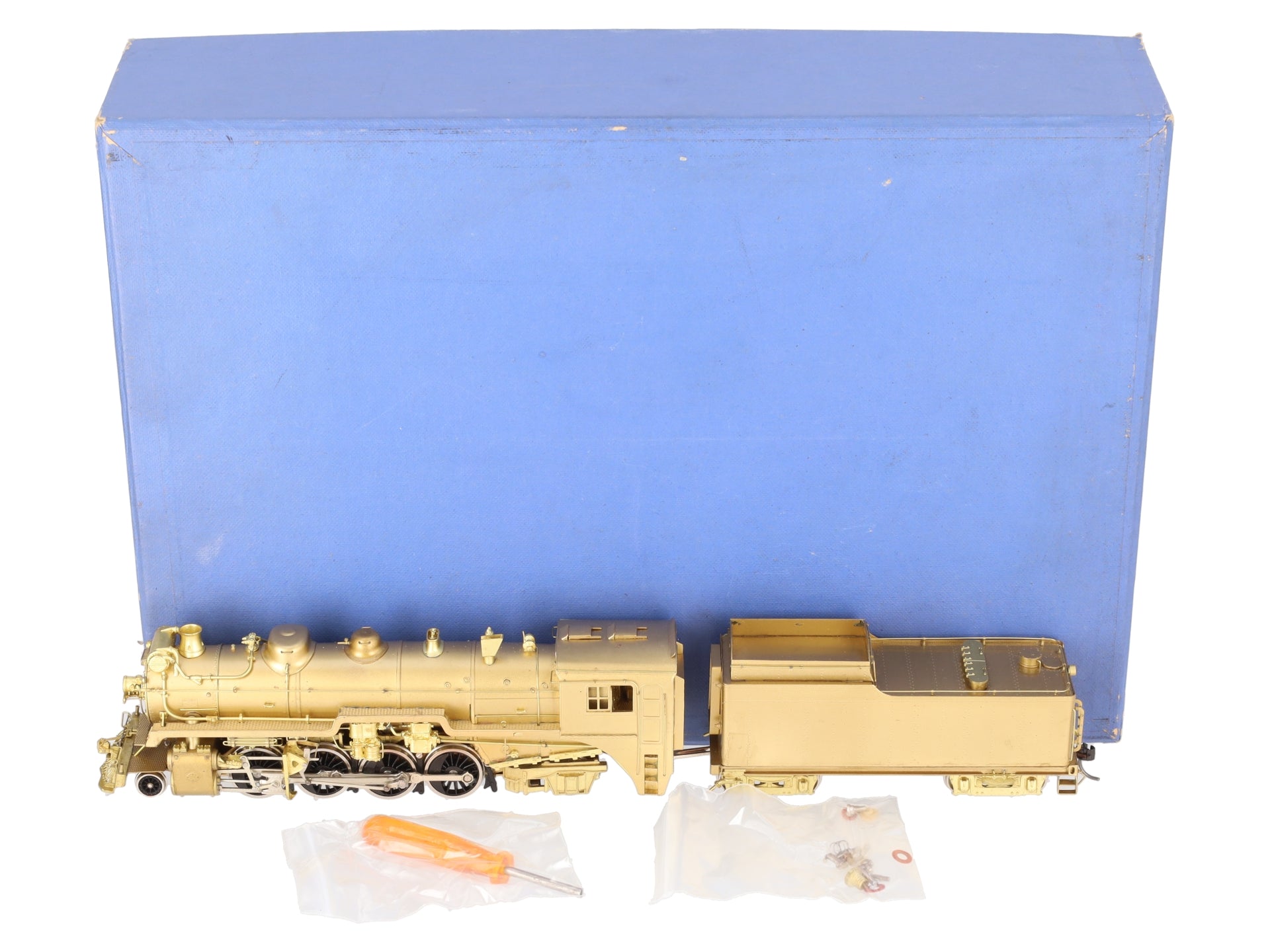 V-H Models HO BRASS CPR 2-8-2 P2 Mikado Steam Locomotive & Tender -Unpainted EX/Box