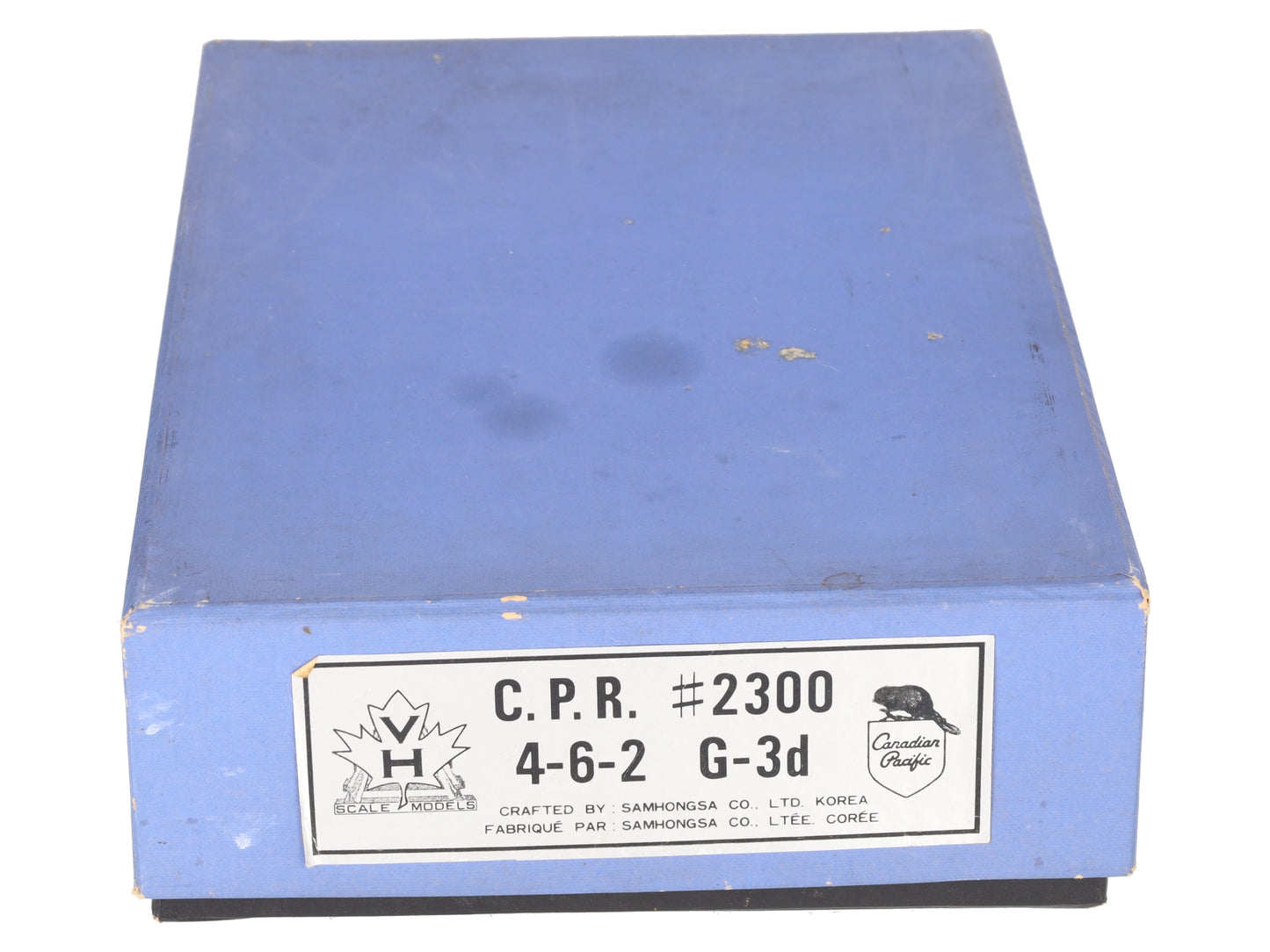 V-H Models HO BRASS CPR 4-6-2 G-3d Steam Locomotive & Tender -Painted/Box