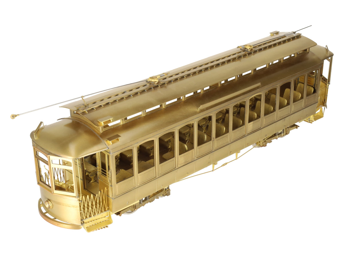 GHB International 1-1000 HO Brass No.1 Gauge Old time Brill Convertible Trolley VG/Box