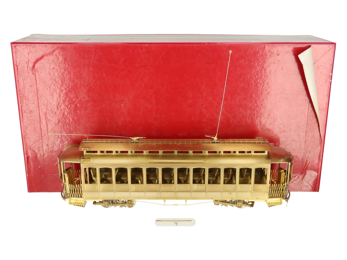 GHB International 1-1000 HO Brass No.1 Gauge Old time Brill Convertible Trolley VG/Box