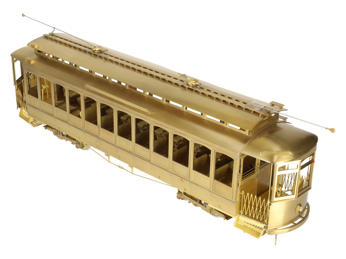 GHB International 1-1000 HO Brass No.1 Gauge Old time Brill Convertible Trolley VG/Box