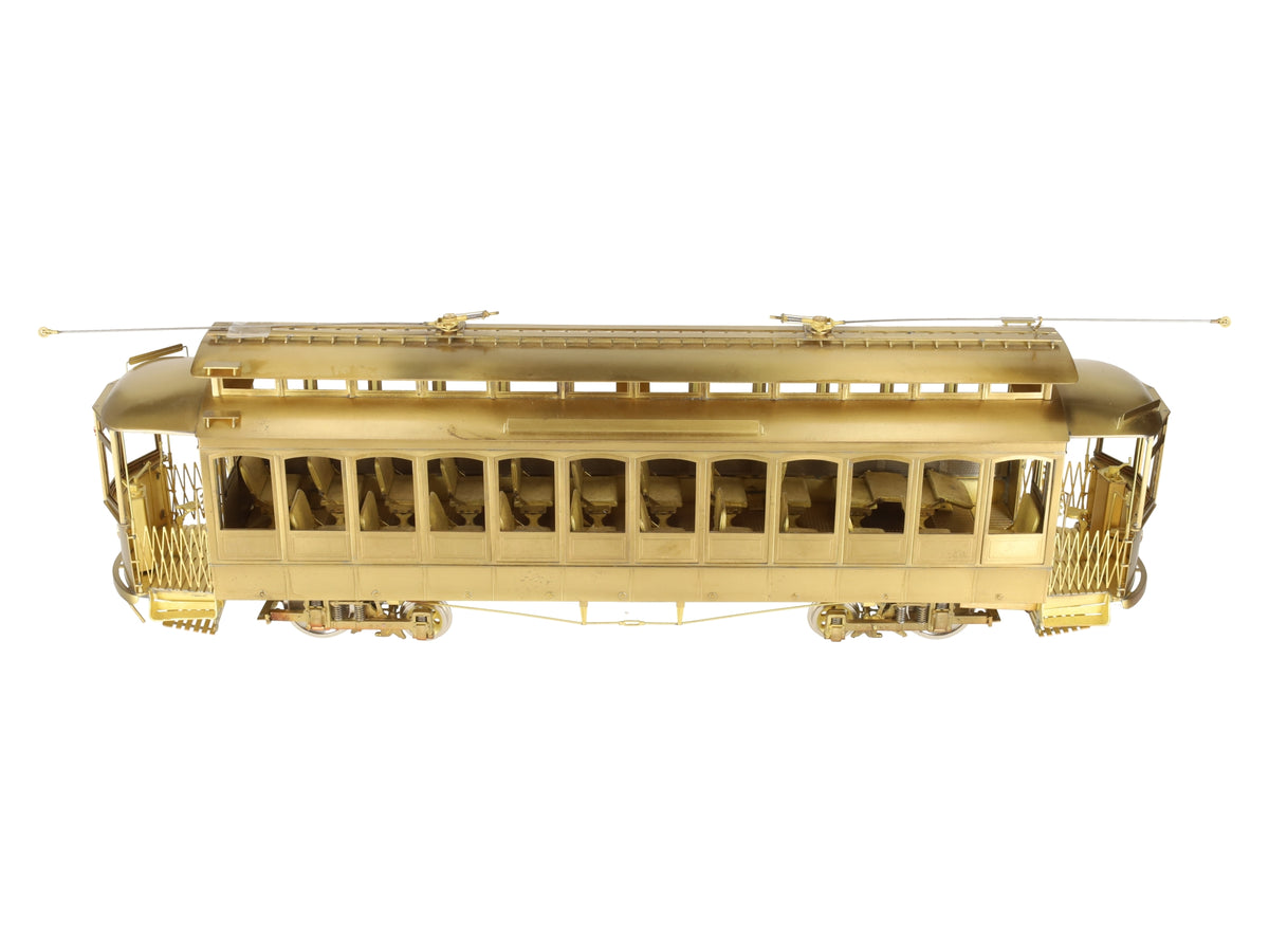 GHB International 1-1000 HO Brass No.1 Gauge Old time Brill Convertible Trolley VG/Box