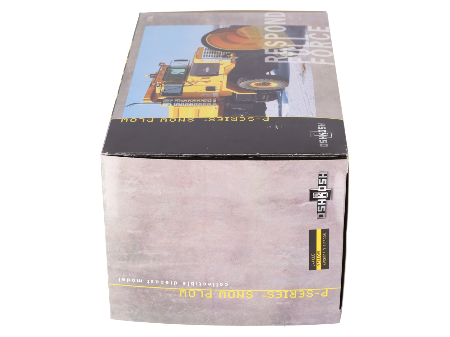 Sword Models SW3005-Y 1:50 Diecast Yellow P-Series 3-Axle 4x4 Snow Plow EX/Box