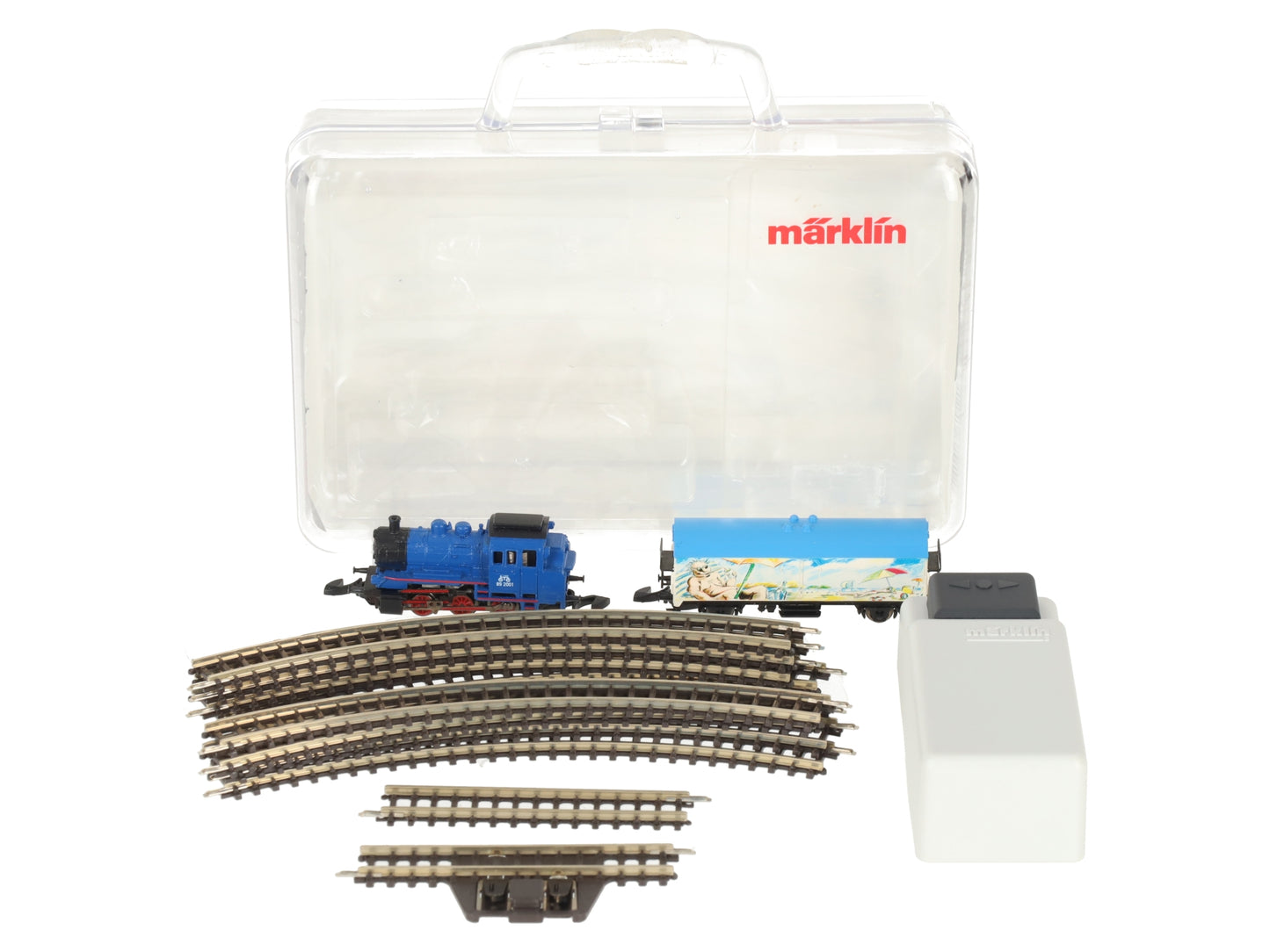 Marklin 81520 Z Scale Mini-Club Powered Steam Freight Train Starter Set LN/Box