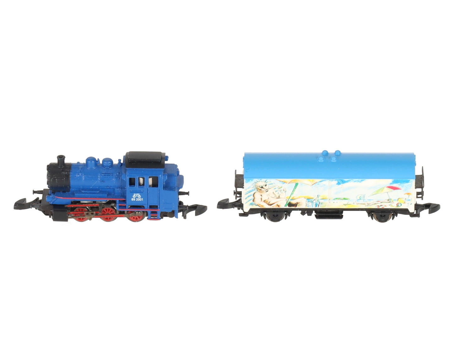 Marklin 81520 Z Scale Mini-Club Powered Steam Freight Train Starter Set LN/Box