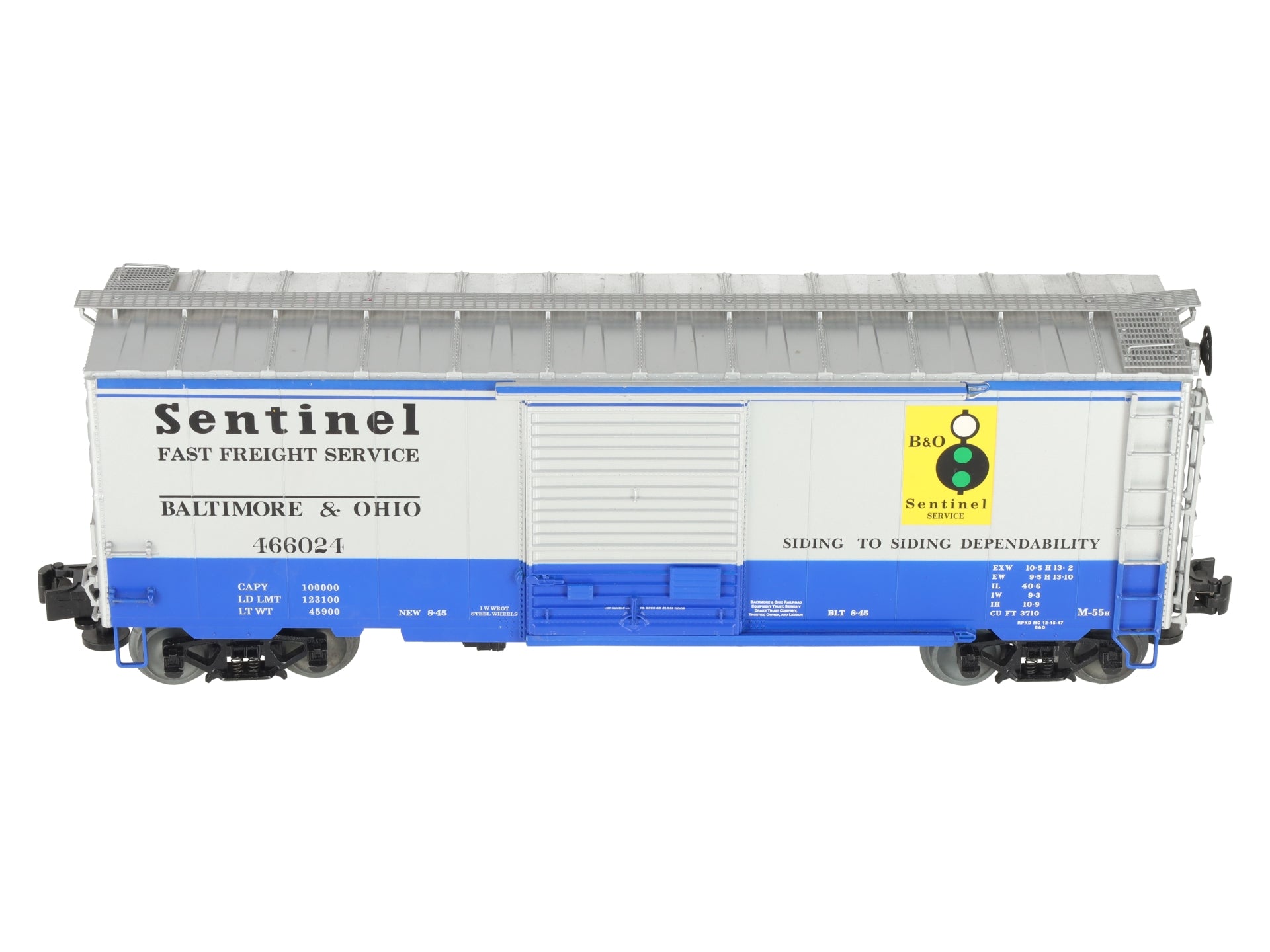 Lionel 1926620 O Baltimore and Ohio Sentinel Freightsounds PS-1 Boxcar #466024 EX