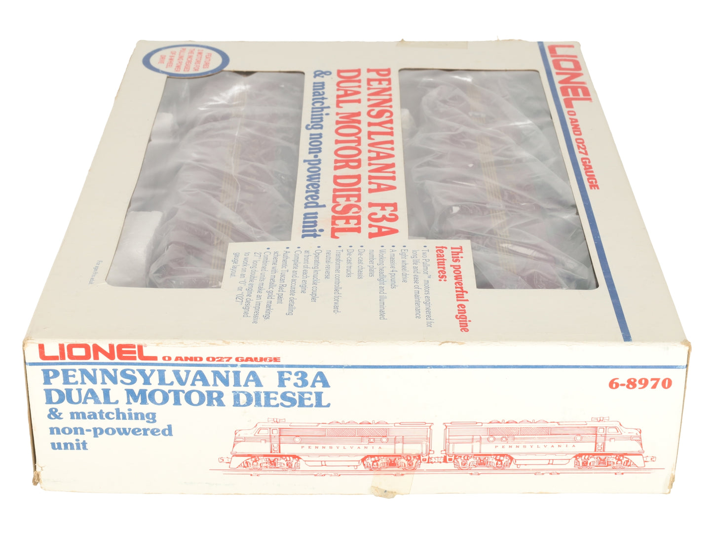 Lionel 6-8970 O Gauge Pennsylvania F3 Tuscan AA Diesel Locomotive Set- 8970/8971 LN/Box