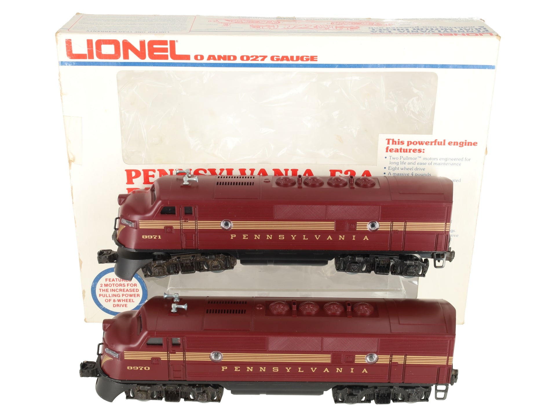 Lionel 6-8970 O Gauge Pennsylvania F3 Tuscan AA Diesel Locomotive Set- 8970/8971 LN/Box