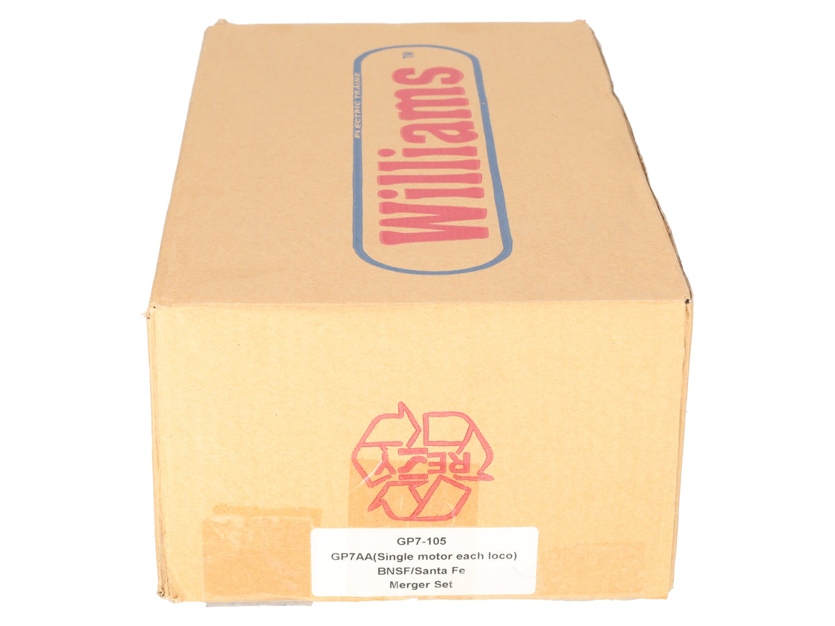 Williams O Gauge BNSF & SF GP7-105 AA Merger Set #2272,2065 LN/Box
