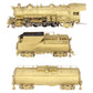 Westside HO BRASS B&O Q-4b 2-8-2 Mikado Steam Locomotive w/Aux Tender- Unpainted EX/Box