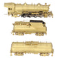 Westside HO BRASS B&O Q-4b 2-8-2 Mikado Steam Locomotive w/Aux Tender- Unpainted EX/Box