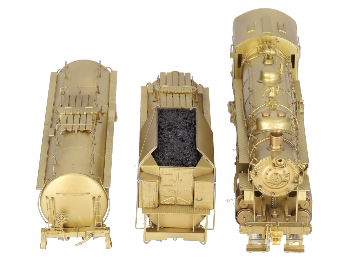 Westside HO BRASS B&O Q-4b 2-8-2 Mikado Steam Locomotive w/Aux Tender- Unpainted EX/Box