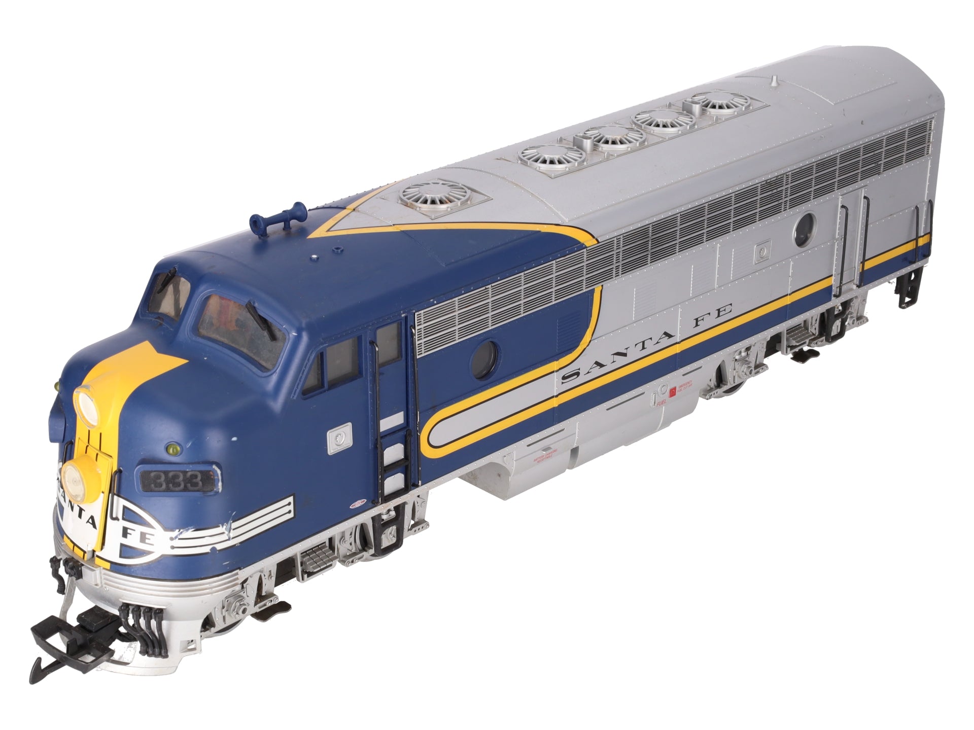 LGB 20577 G ATSF Bluebonnet Powered F7A Unit Diesel Locomotive #333 VG/Box