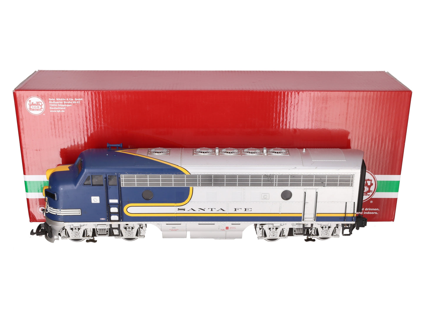 LGB 20577 G ATSF Bluebonnet Powered F7A Unit Diesel Locomotive #333 VG/Box