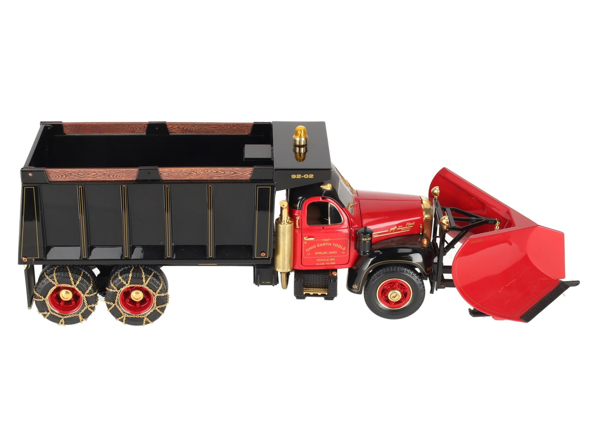 First Gear 1:25 Ohio Earth Tools 1960 Mack 10th Anniversary B Dump Truck w/Plow LN/Box