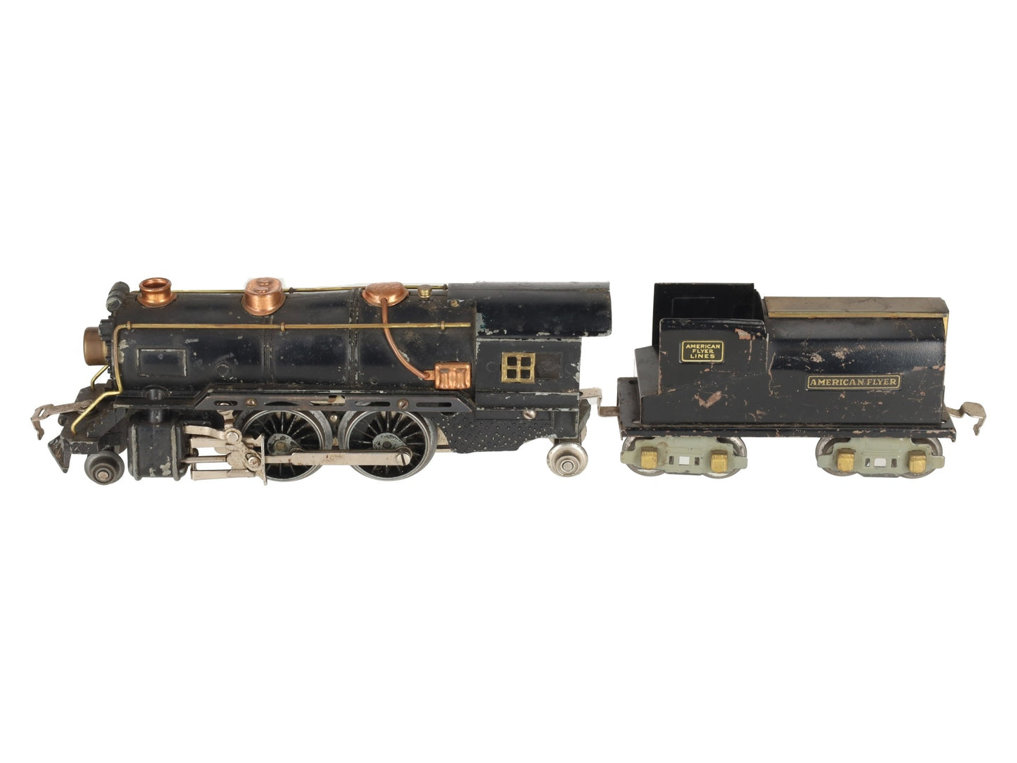 American Flyer 4615-4 Vintage O Gauge 2-4-2 Steam Locomotive & 3194 Tender VG