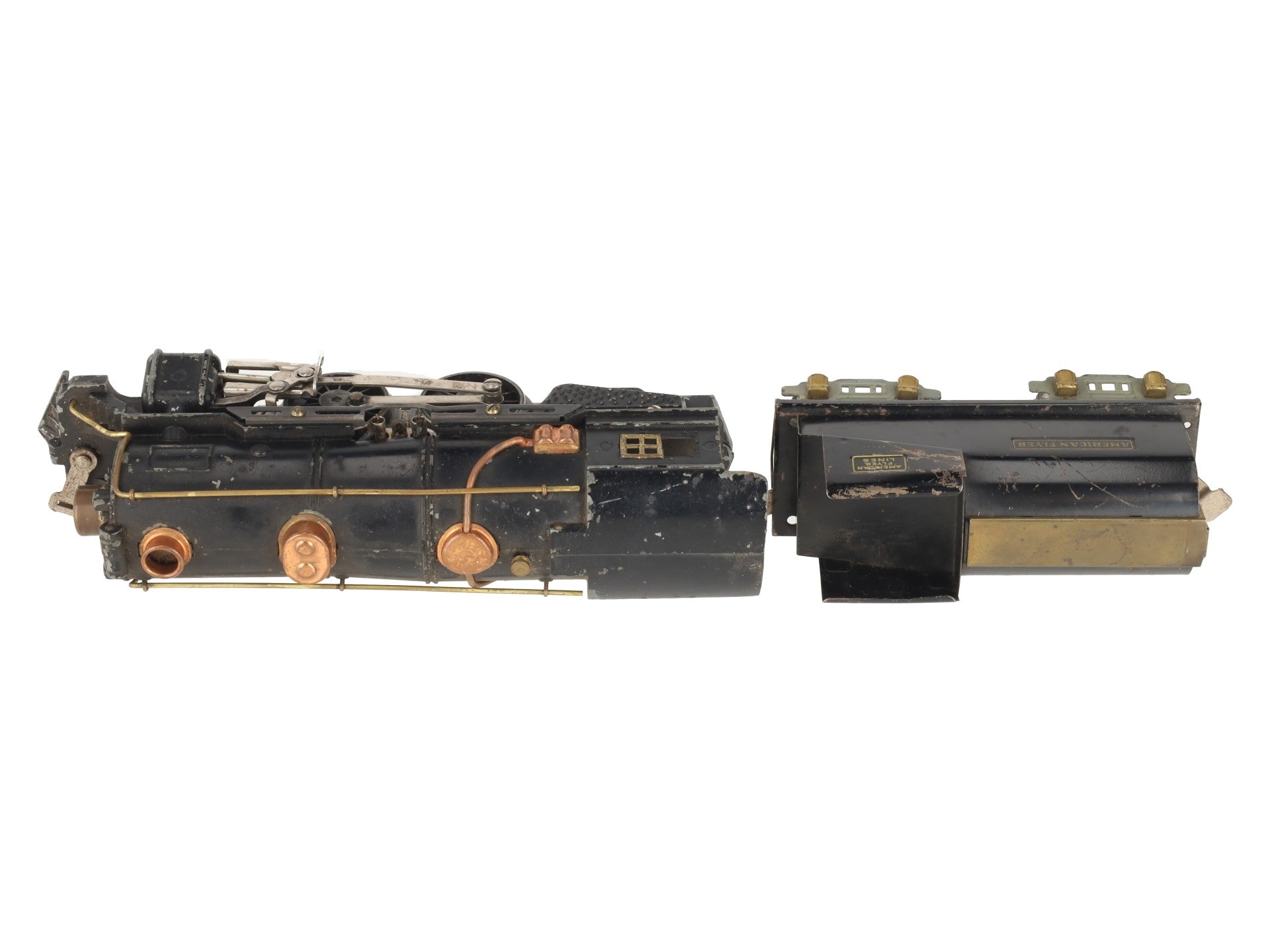 American Flyer 4615-4 Vintage O Gauge 2-4-2 Steam Locomotive & 3194 Tender VG