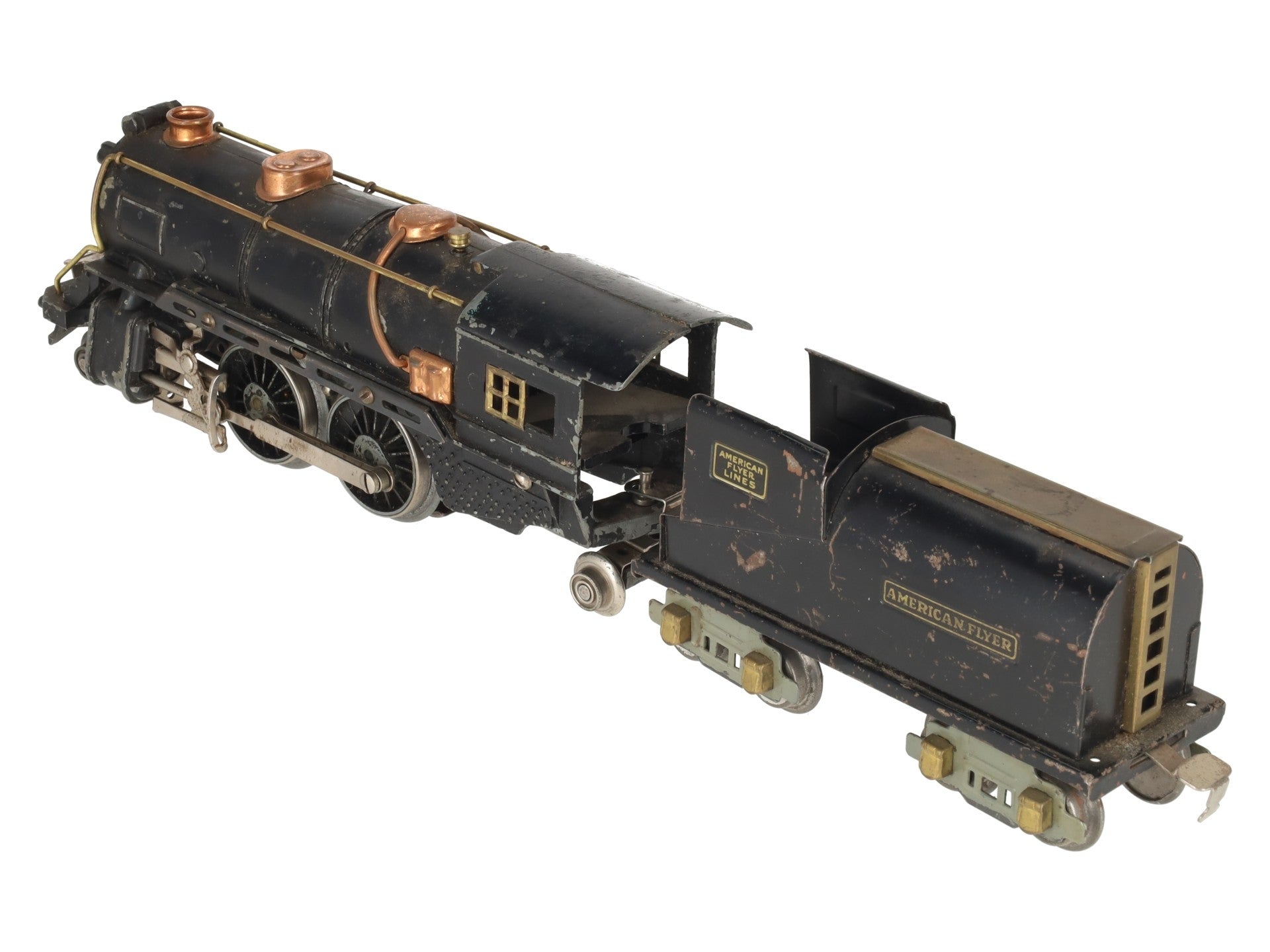 American Flyer 4615-4 Vintage O Gauge 2-4-2 Steam Locomotive & 3194 Tender VG