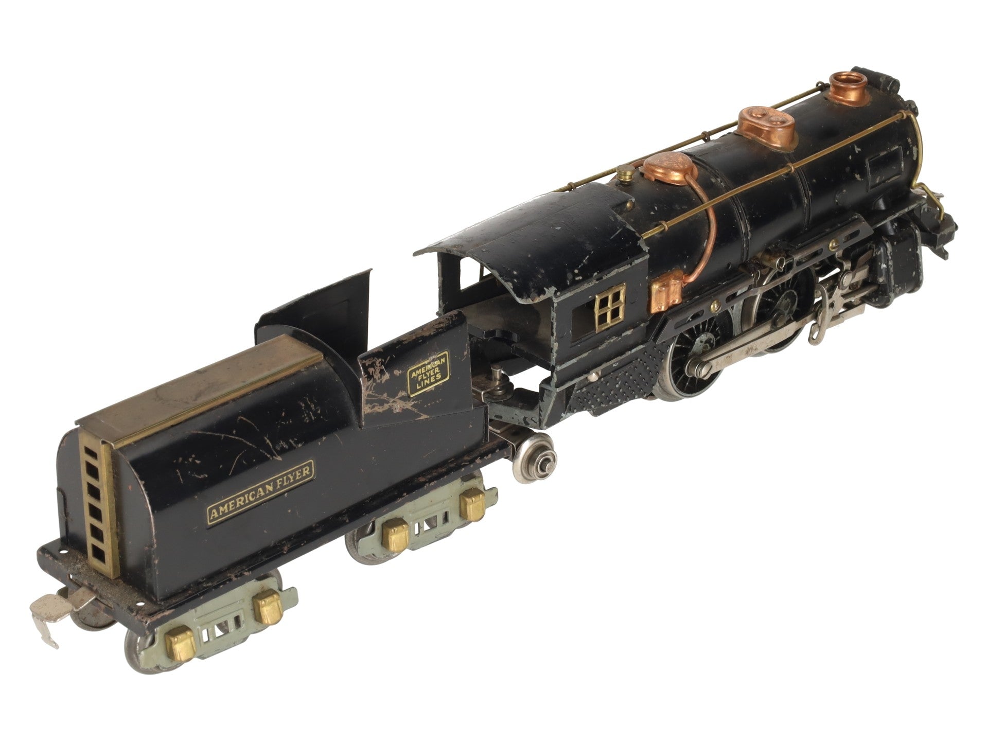 American Flyer 4615-4 Vintage O Gauge 2-4-2 Steam Locomotive & 3194 Tender VG
