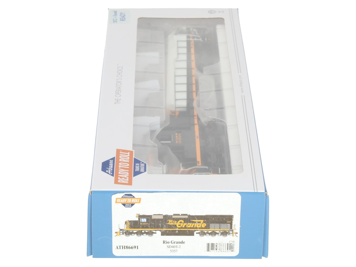 Athearn 86691 HO Denver & Rio Grande Western RTR SD40T-2 Diesel Locomotive #5357 EX/Box
