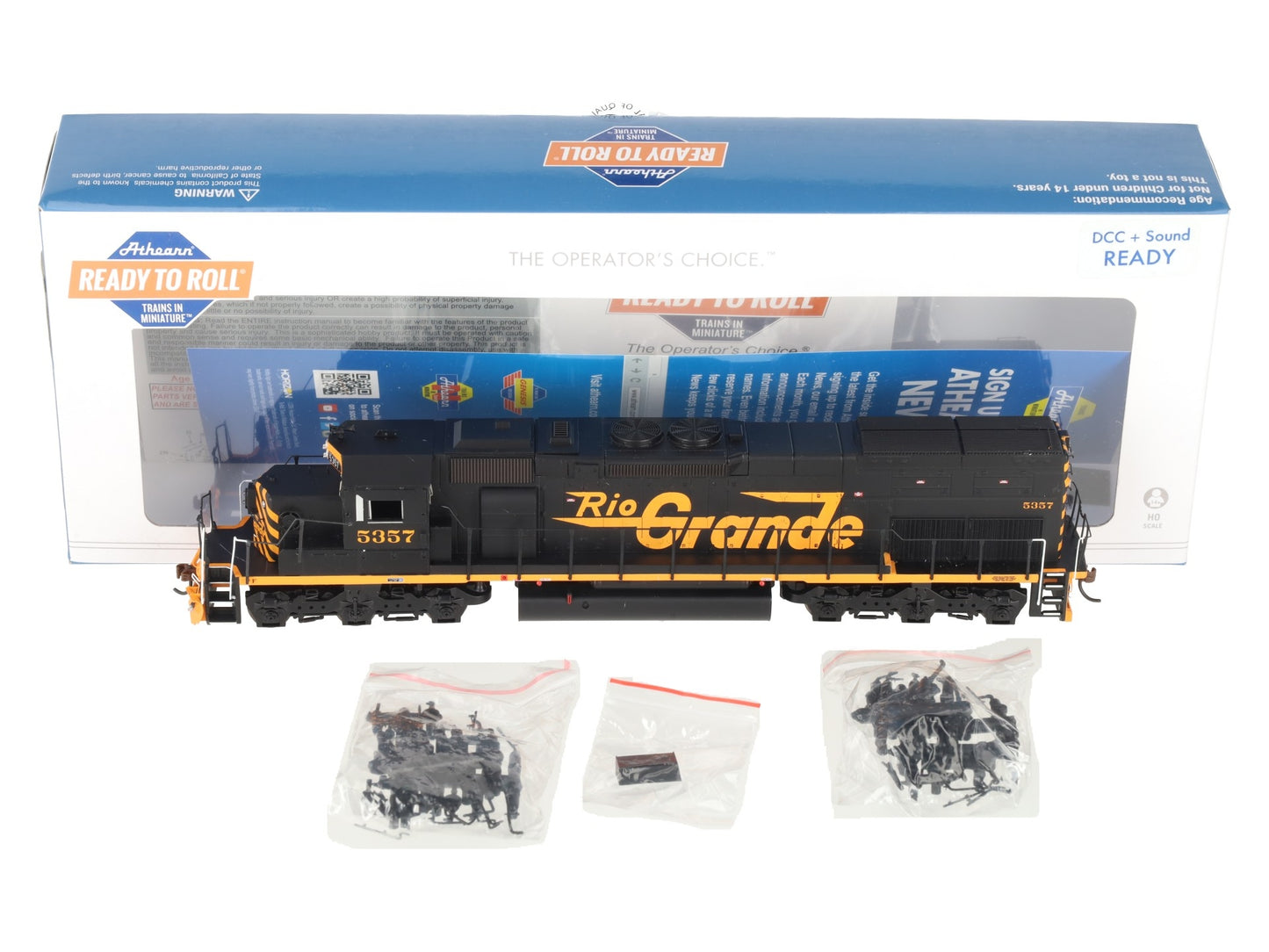 Athearn 86691 HO Denver & Rio Grande Western RTR SD40T-2 Diesel Locomotive #5357 EX/Box