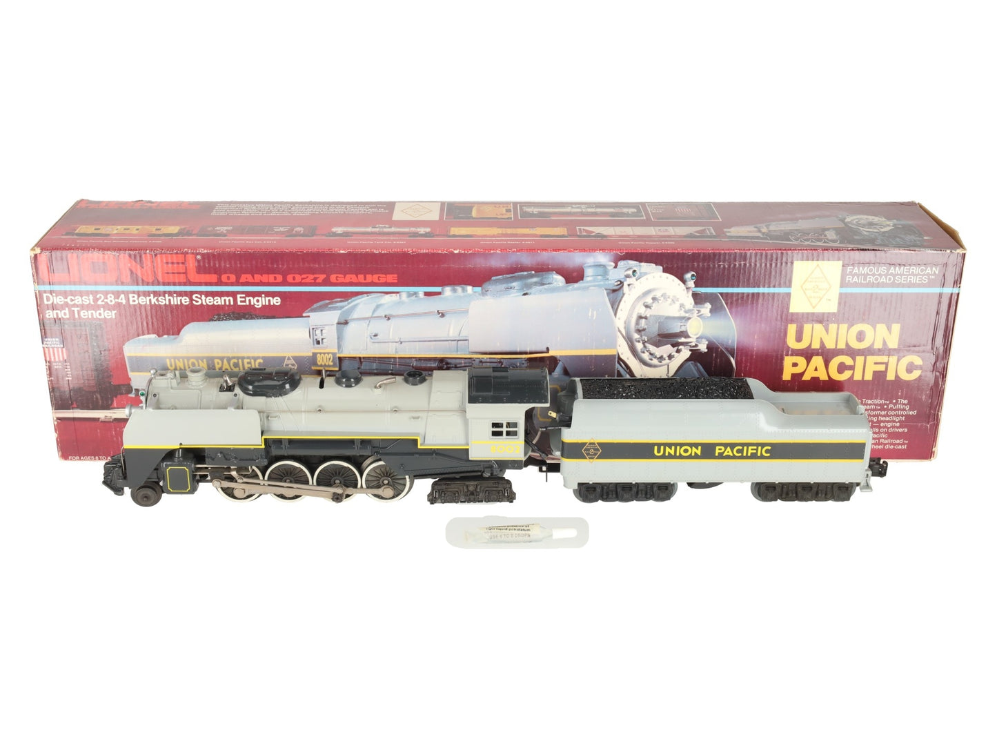 Lionel 6-8002 O Union Pacific Berkshire 2-8-4 Steam Locomotive & Tender #8002 EX/Box
