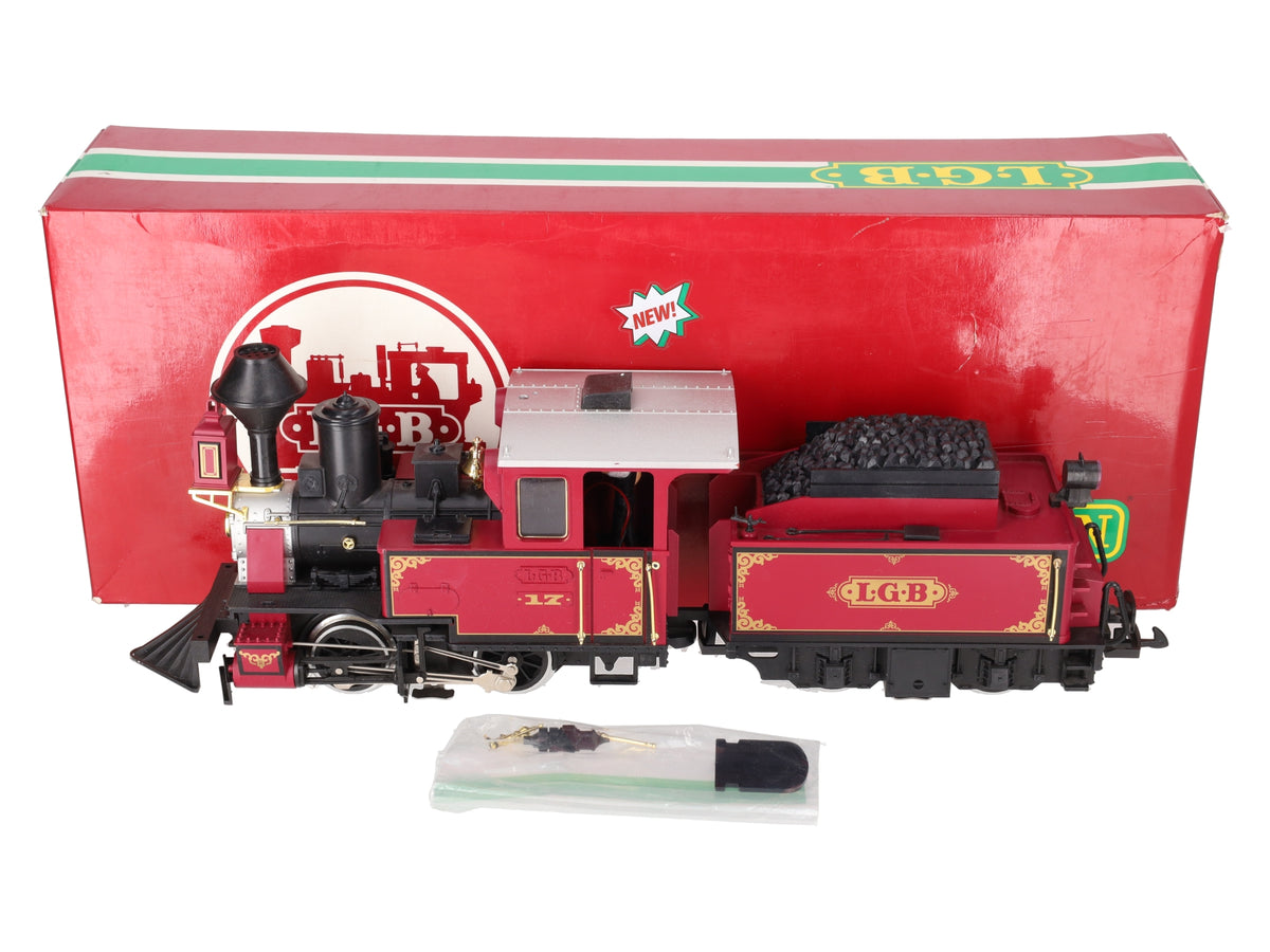 LGB 2217D LGB G Scale Steam Locomotive w/ Tender EX/Box