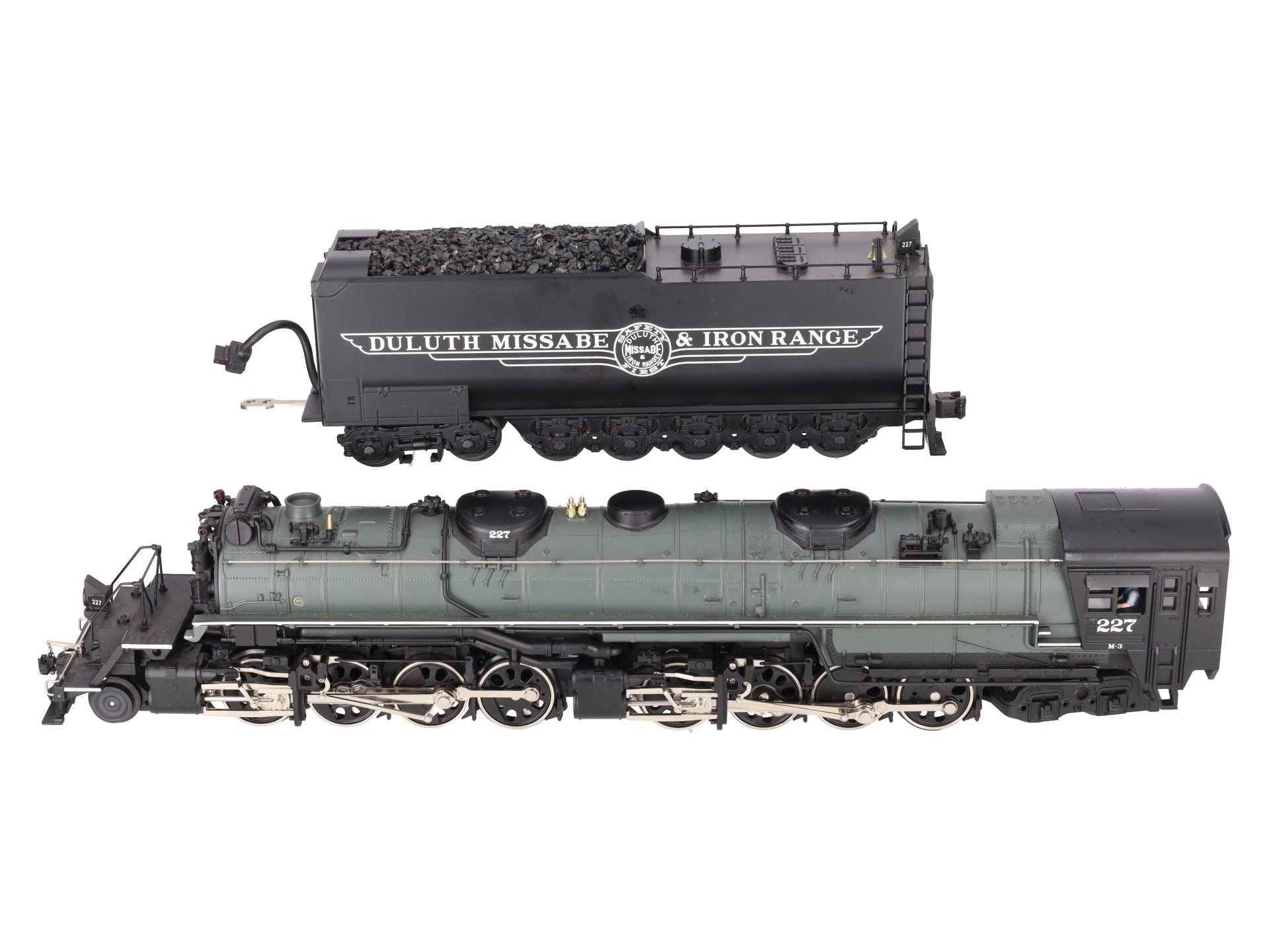 MTH 20-3030-1 O Gauge DM&IR 2-8-8-4 Yellowstone Steam Locomotive w/PS1 #227 EX/Box