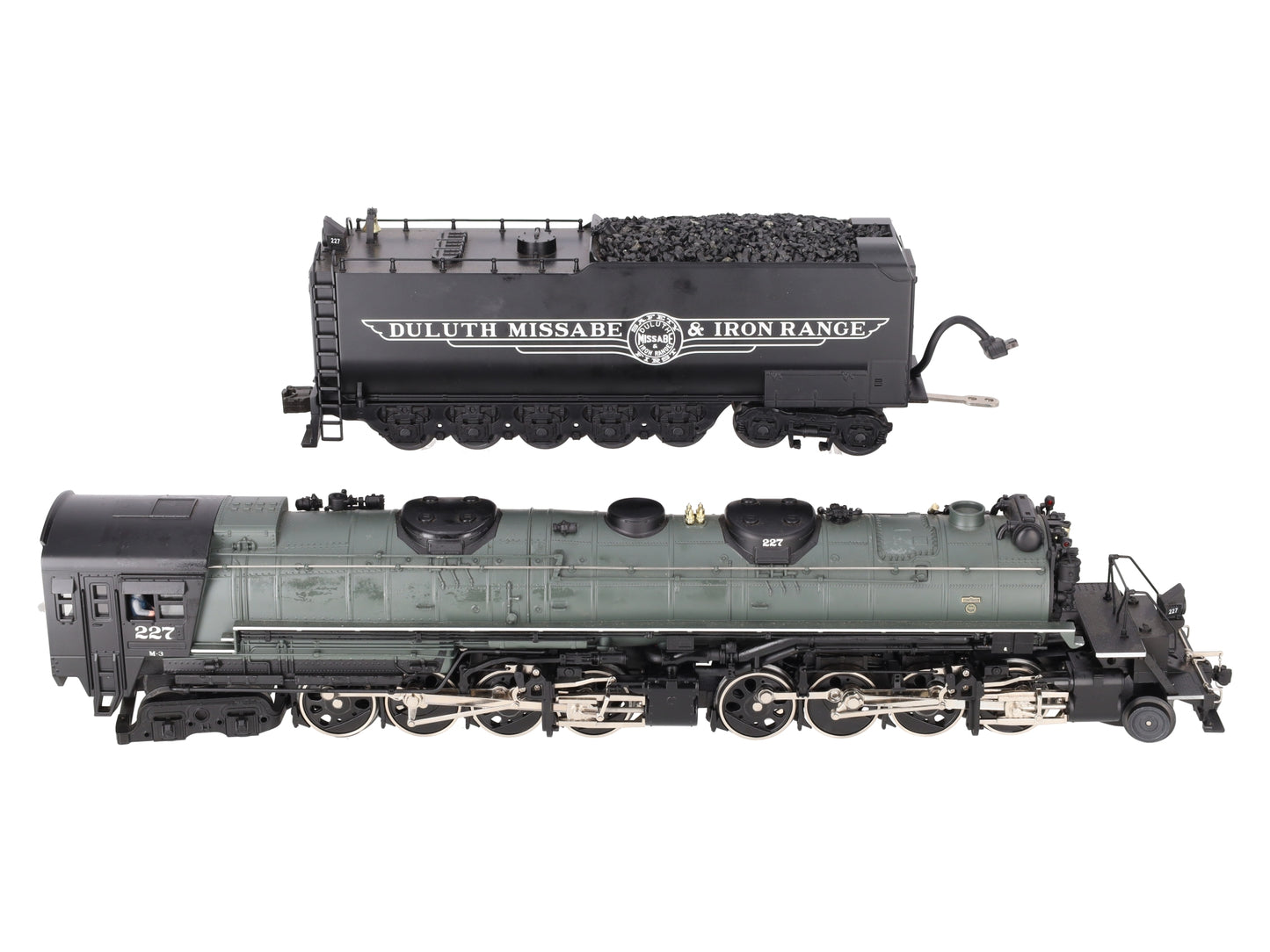 MTH 20-3030-1 O Gauge DM&IR 2-8-8-4 Yellowstone Steam Locomotive w/PS1 #227 EX/Box