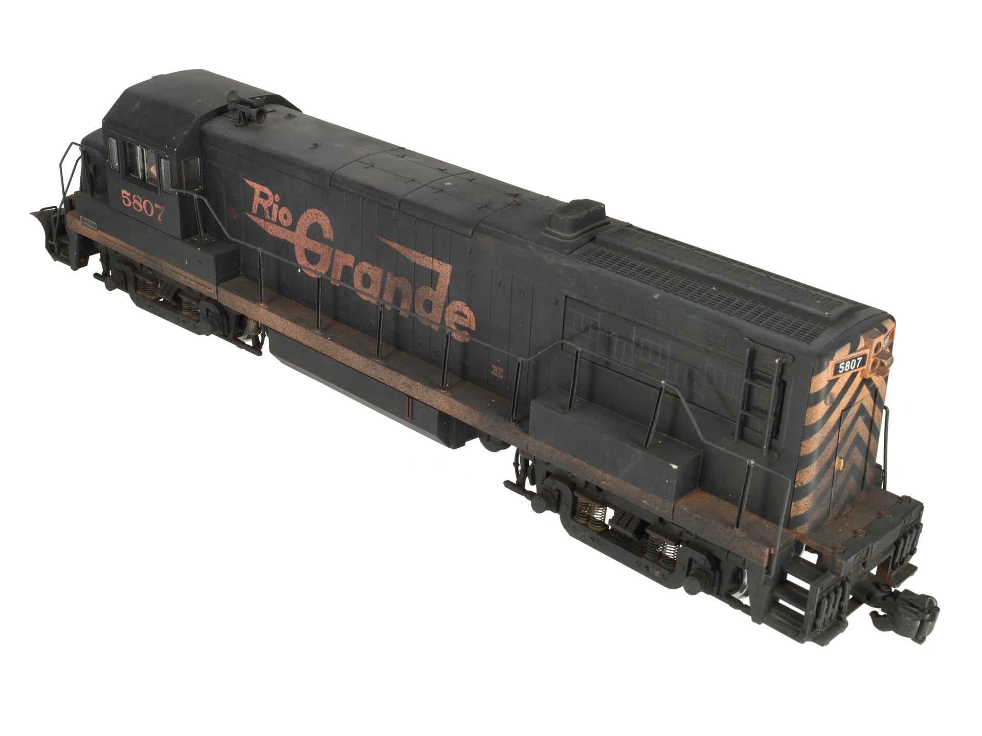 Aristo-Craft 22107 G Custom Weathered Rio Grande U25B Diesel Locomotive #5807 VG