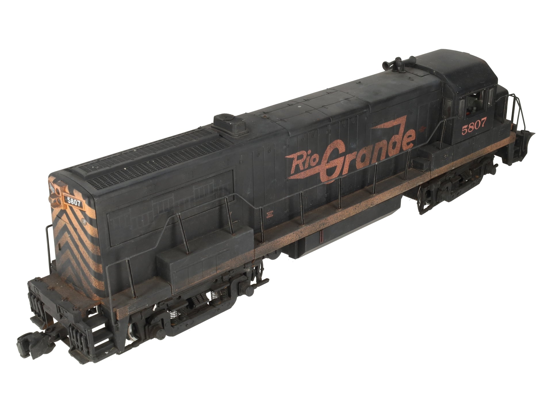 Aristo-Craft 22107 G Custom Weathered Rio Grande U25B Diesel Locomotive #5807 VG