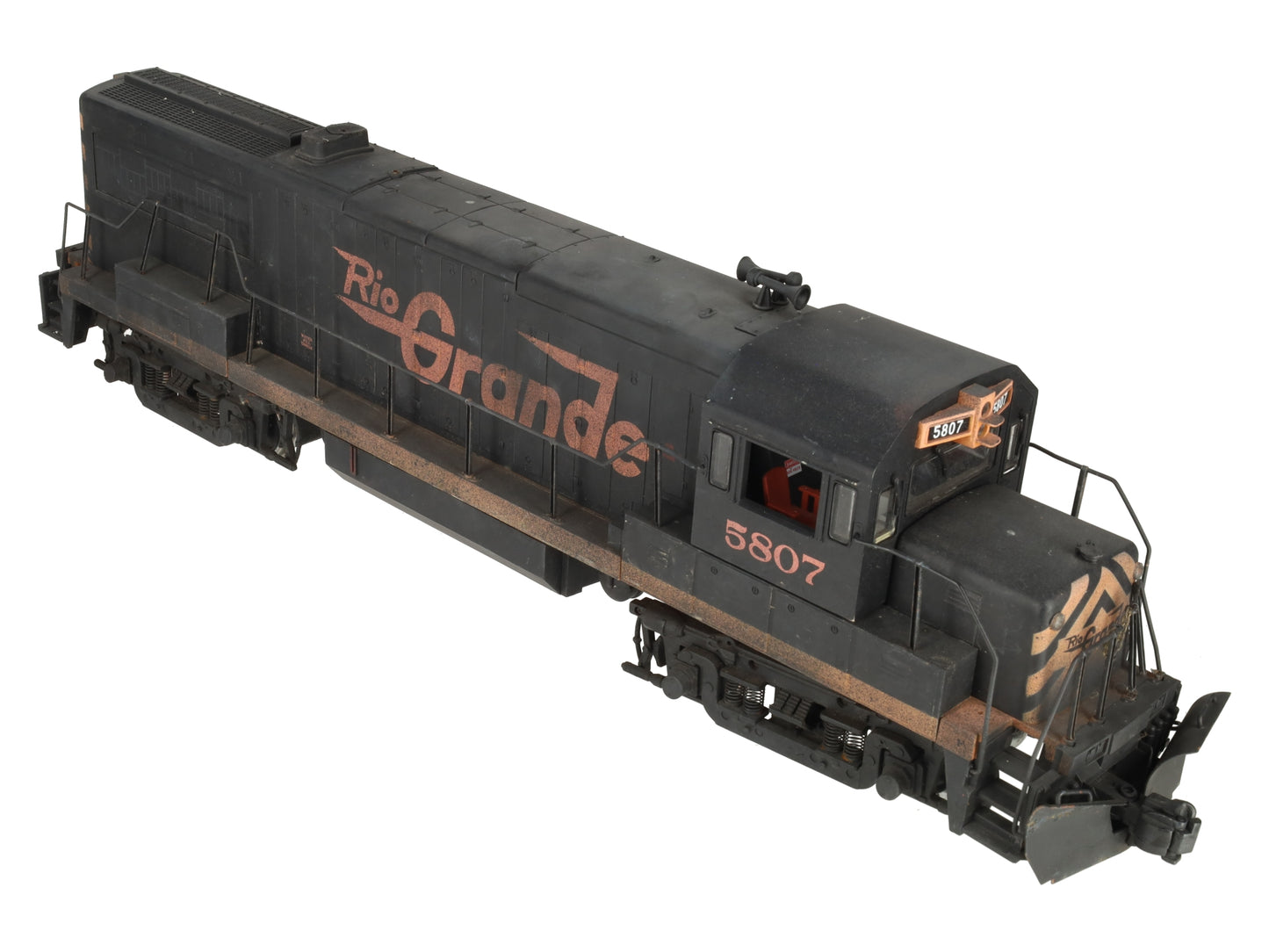 Aristo-Craft 22107 G Custom Weathered Rio Grande U25B Diesel Locomotive #5807 VG