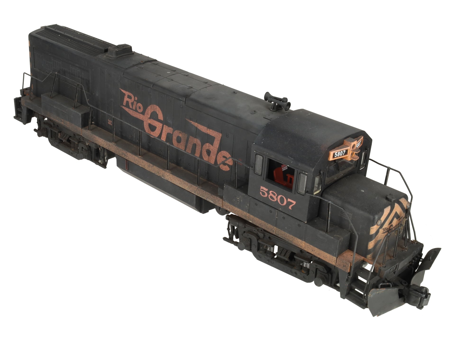 Aristo-Craft 22107 G Custom Weathered Rio Grande U25B Diesel Locomotive #5807 VG