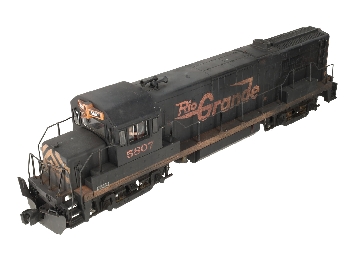 Aristo-Craft 22107 G Custom Weathered Rio Grande U25B Diesel Locomotive #5807 VG