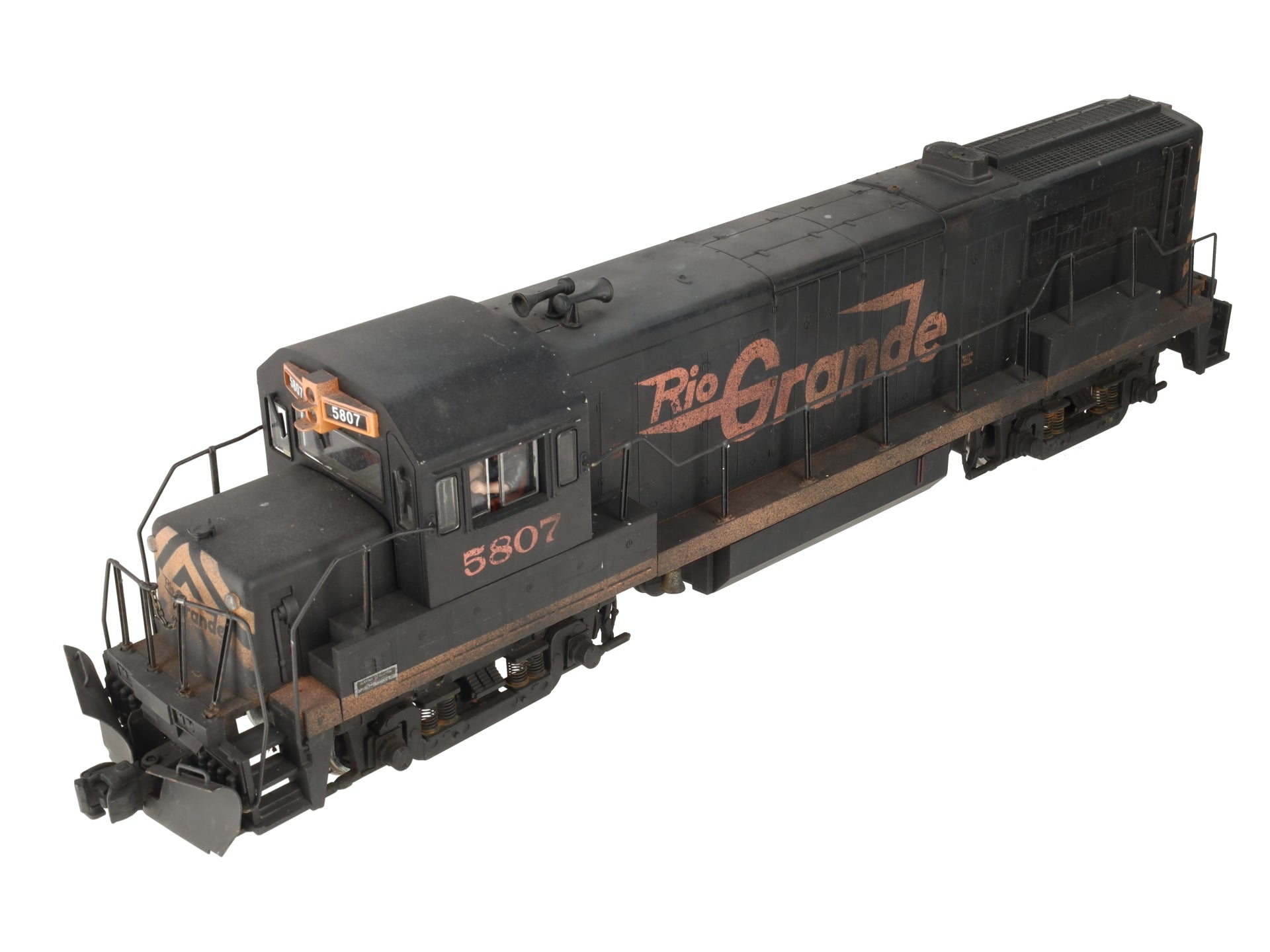 Aristo-Craft 22107 G Custom Weathered Rio Grande U25B Diesel Locomotive #5807 VG