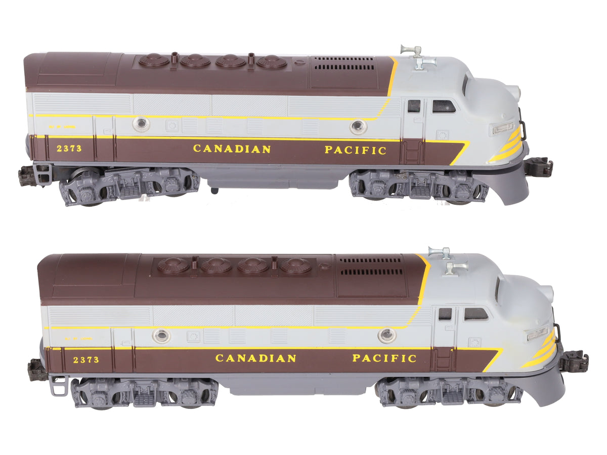 Lionel O Gauge Canadian Pacific F-3 AA Locomotive Set #2373/2373 - Custom EX