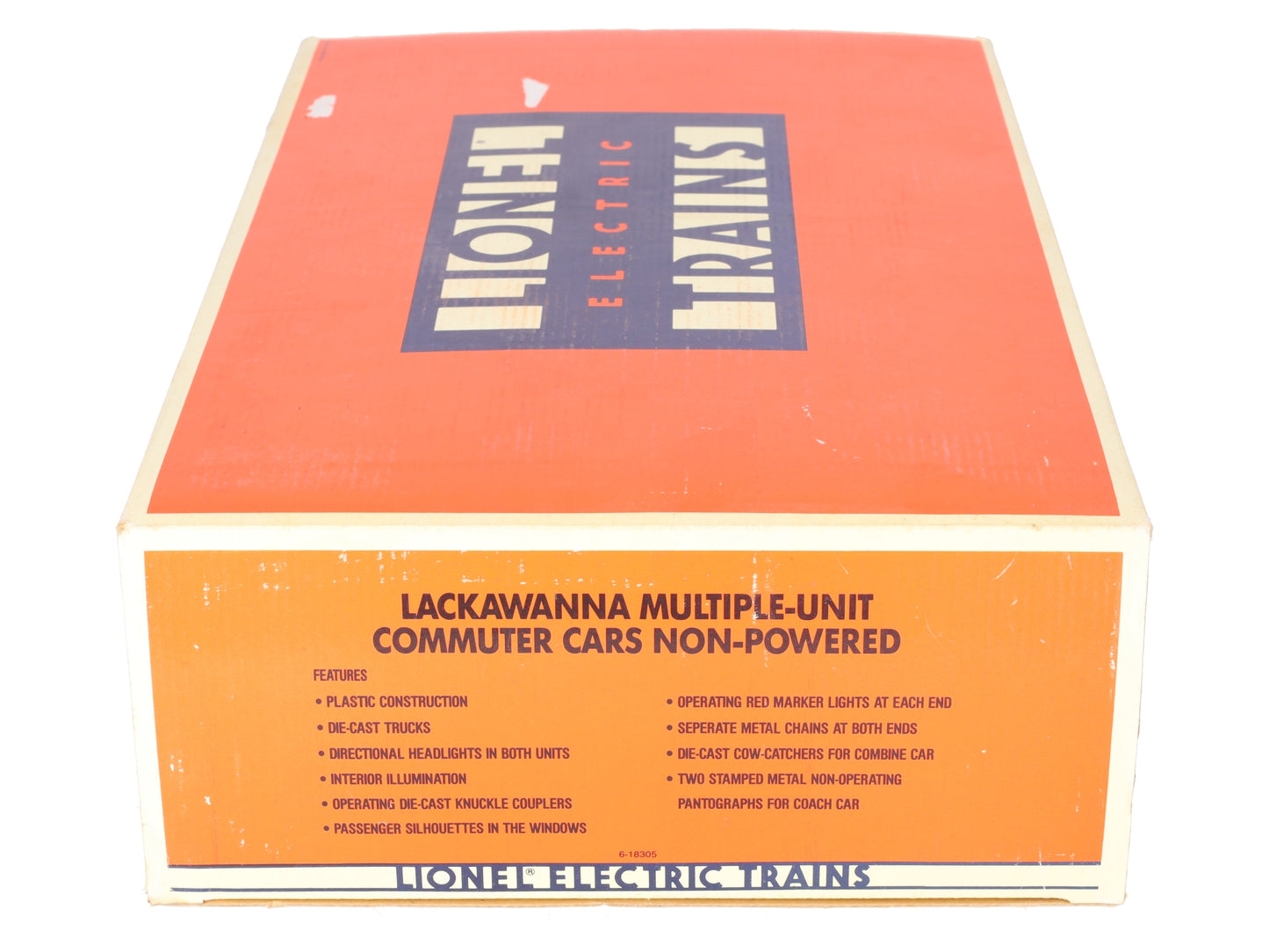 Lionel 6-18305 O Gauge Lackawanna Non-Powered Multiple-Unit Commuter Car Set LN/Box