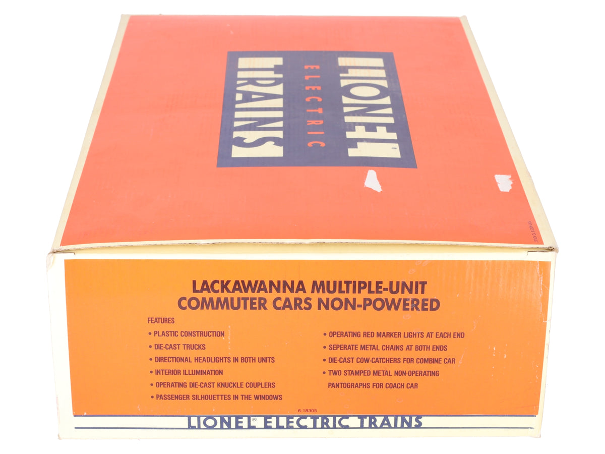 Lionel 6-18305 O Gauge Lackawanna Non-Powered Multiple-Unit Commuter Car Set LN/Box