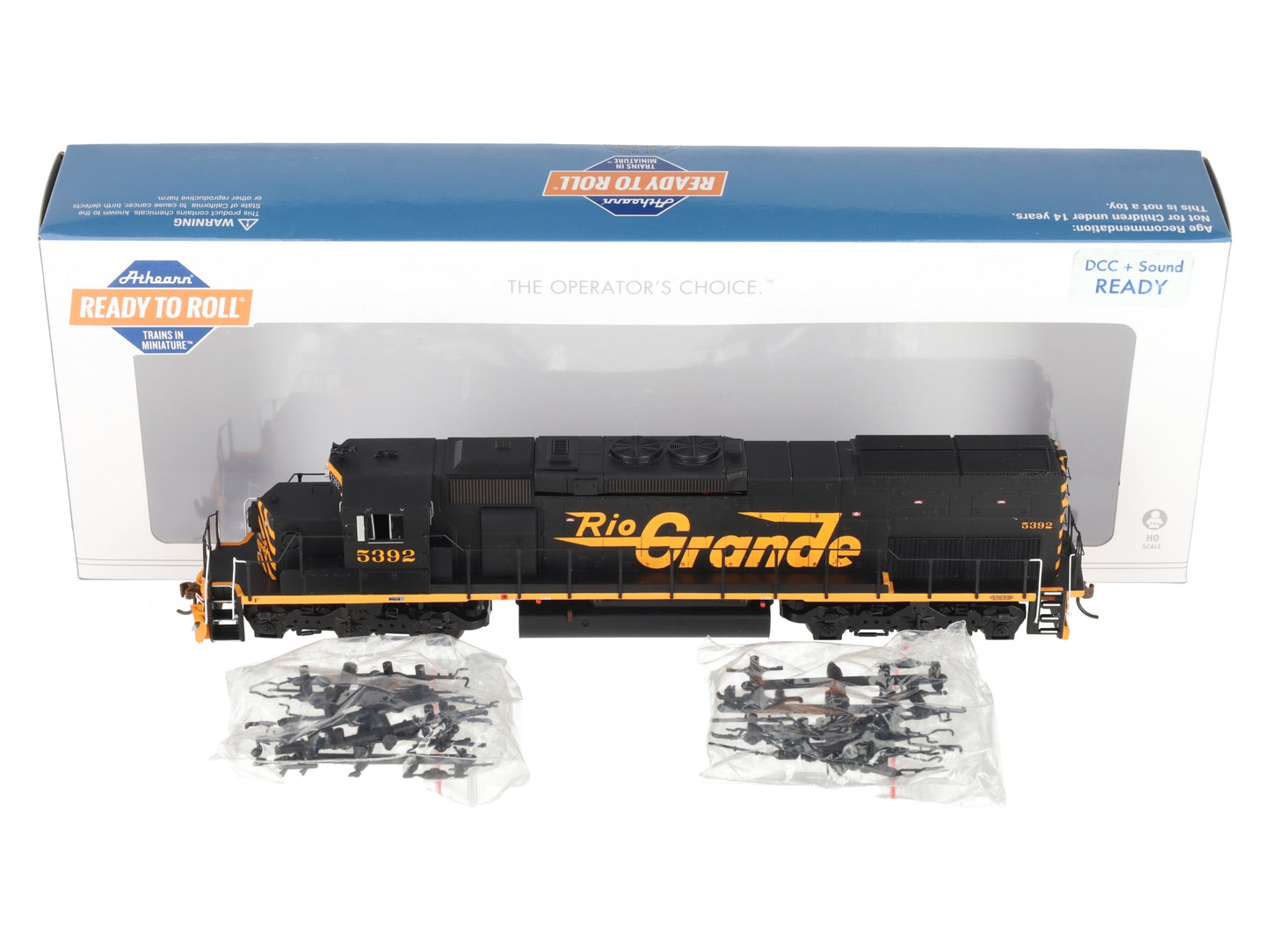 Athearn 86693 HO Denver & Rio Grande Western RTR SD40T-2 Diesel Locomotive #5392 EX/Box