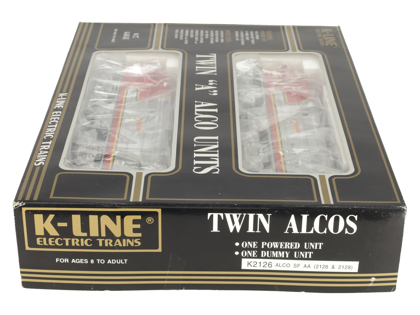 K-Line K2126 O Gauge Santa Fe Alco AA Diesel Locomotive Set #2126/2128 EX/Box