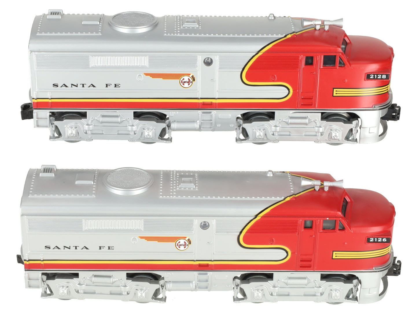 K-Line K2126 O Gauge Santa Fe Alco AA Diesel Locomotive Set #2126/2128 EX/Box