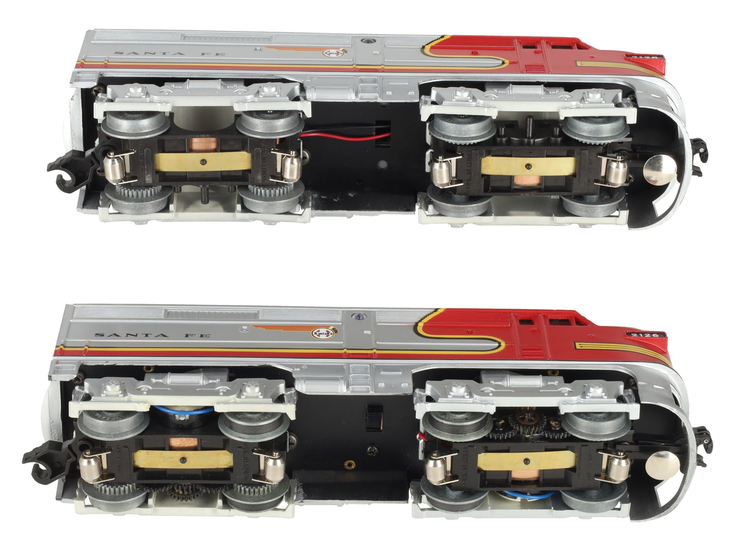 K-Line K2126 O Gauge Santa Fe Alco AA Diesel Locomotive Set #2126/2128 EX/Box