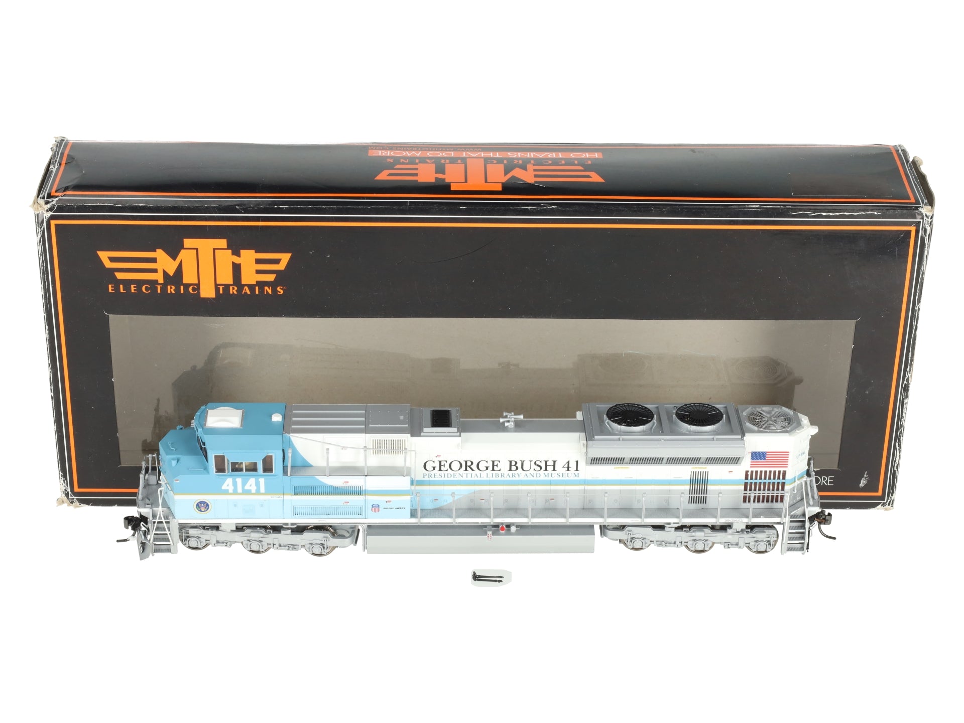 MTH 80-2282-1 HO George Bush SD70ACe Diesel Locomotive w/Sound #4141 EX/Box