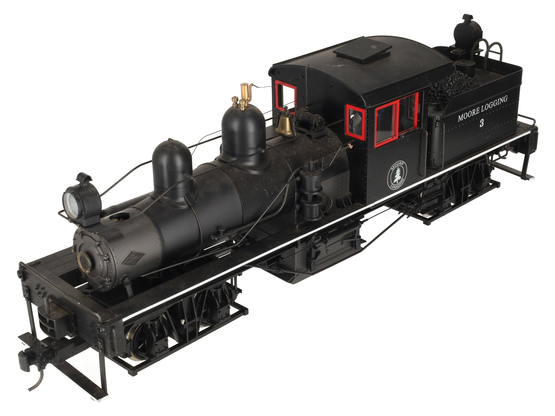 Bachmann 82198 G Scale Custom 38 Ton Two Truck Steam Shay w/ Red & White Trim #3 EX/Box