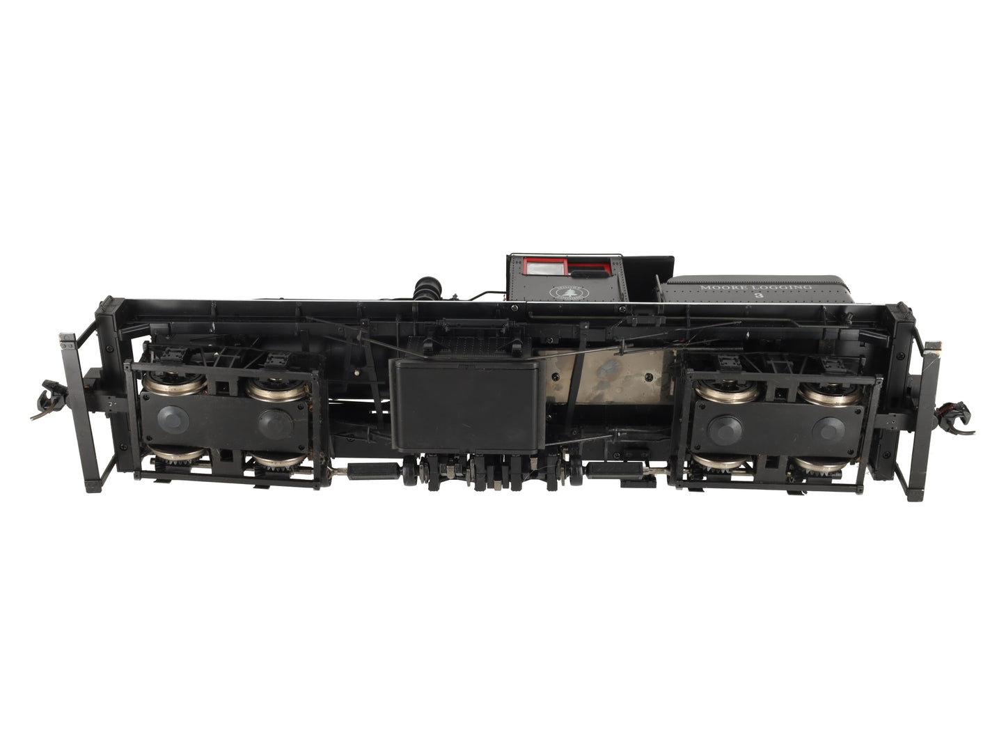 Bachmann 82198 G Scale Custom 38 Ton Two Truck Steam Shay w/ Red & White Trim #3 EX/Box