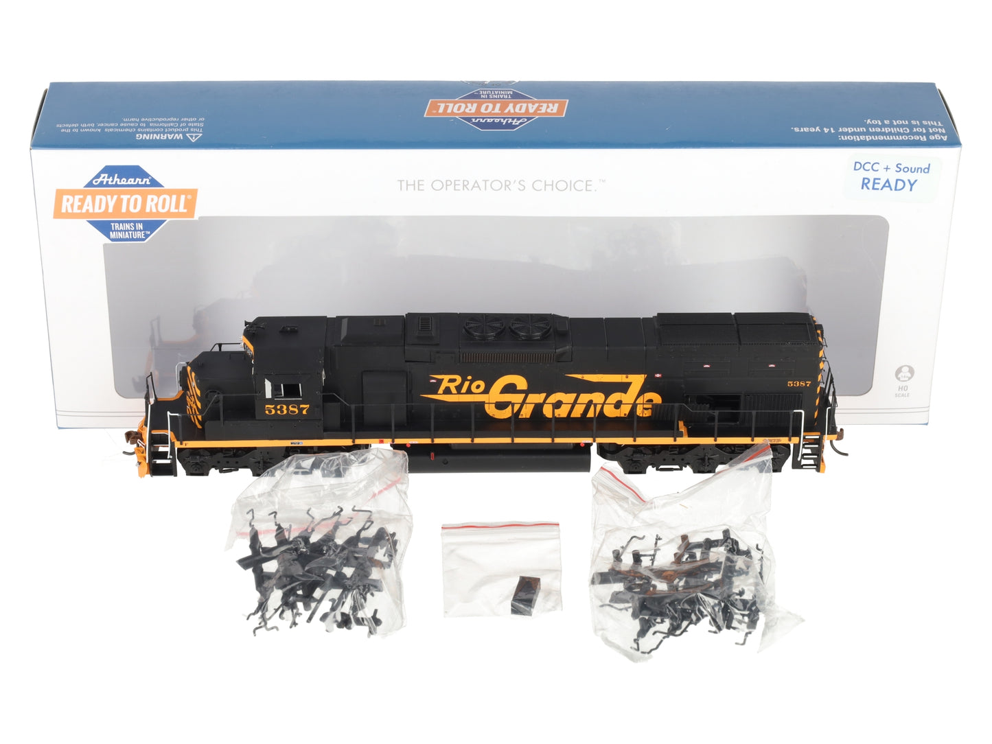 Athearn 86692 HO Denver & Rio Grande Western RTR SD40T-2 Diesel Locomotive #5387 EX/Box