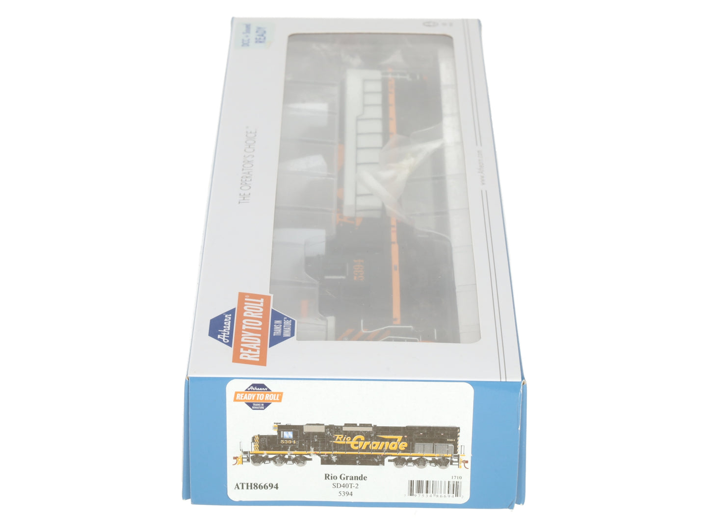 Athearn 86694 HO Denver & Rio Grande Western RTR SD40T-2 Diesel Locomotive #5394 EX/Box