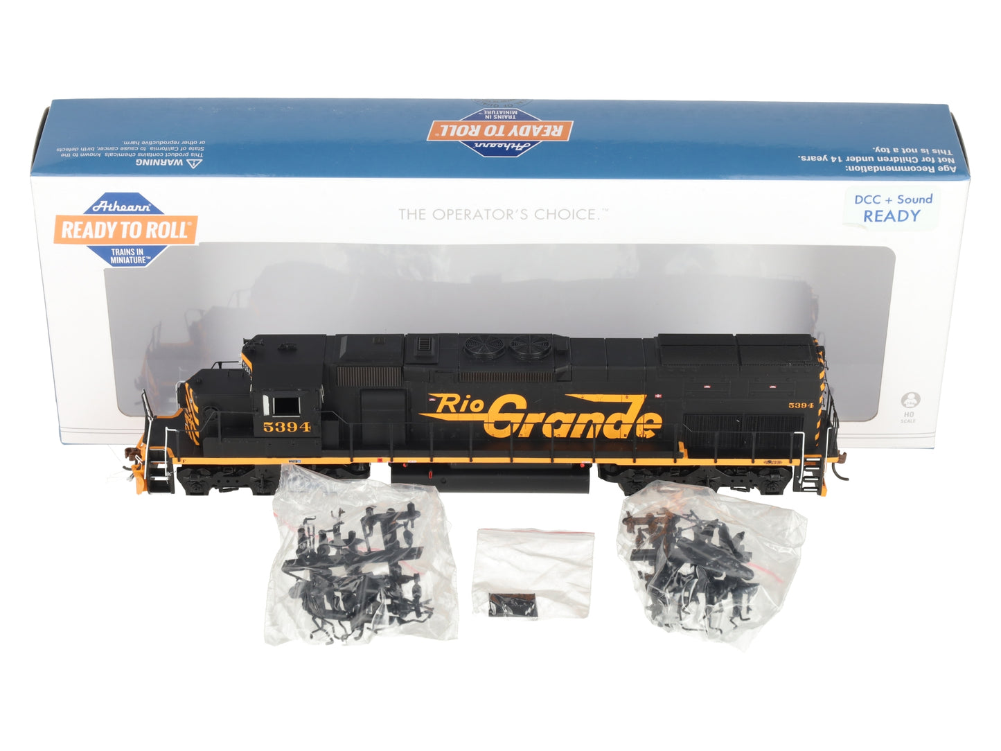 Athearn 86694 HO Denver & Rio Grande Western RTR SD40T-2 Diesel Locomotive #5394 EX/Box